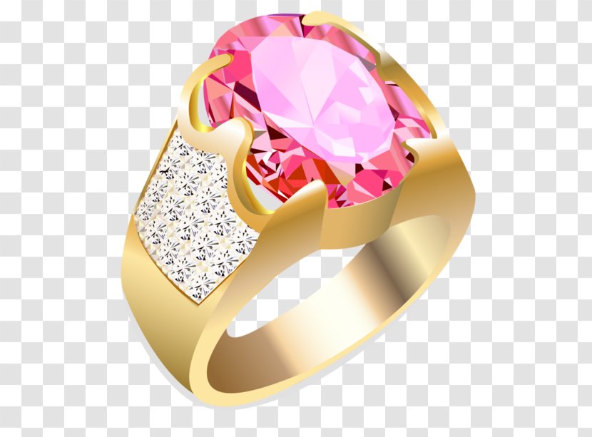 Royalty-free Stock Photography Illustration - Pendant - Pink Diamond Ring Transparent PNG