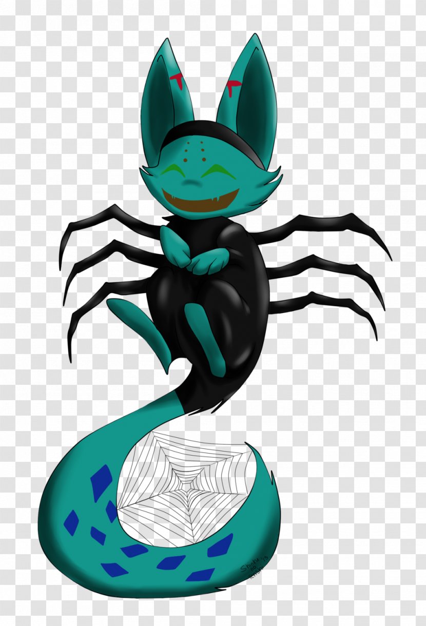 Clip Art Character Animal Turquoise Fiction - Arachnid Background Transparent PNG