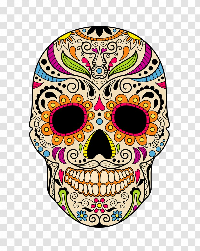 Mexican Cuisine Calavera Day Of The Dead Mexico Vector Graphics - Headgear - Skull Transparent PNG