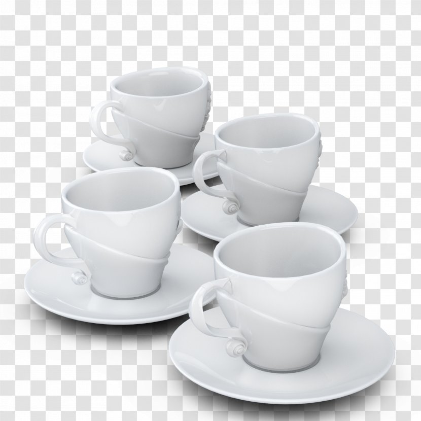 Coffee Cup Espresso Saucer Porcelain Mug - Dinnerware Set Transparent PNG