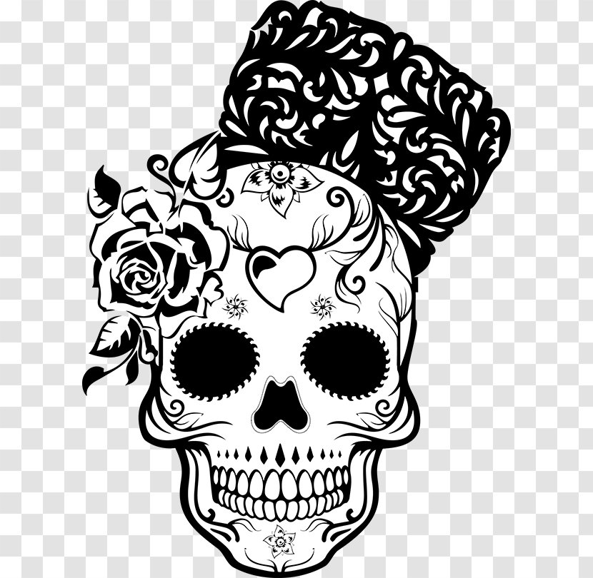 Human Skull Symbolism Calavera Day Of The Dead Death - Cartoon Transparent PNG