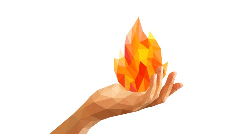 Flame Torch Fire Drawing - Polygon Transparent PNG