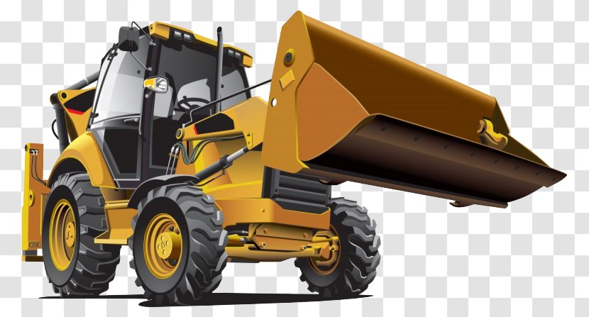 Bulldozer Tractor Excavator Clip Art - Automotive Wheel System Transparent PNG