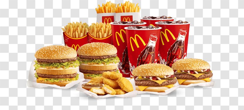 McDonald's Big Mac Hamburger Breakfast Ronald McDonald - Vegetarian Food - Meal Set Transparent PNG