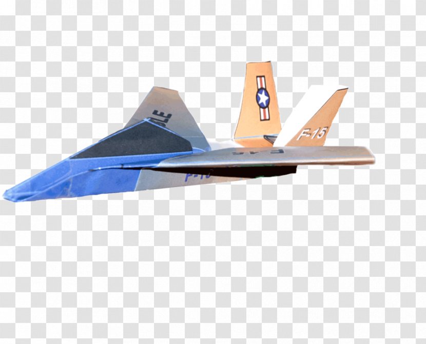 Fighter Aircraft Airplane Supersonic Transport Jet - Physical Model - Colorful Paper Transparent PNG