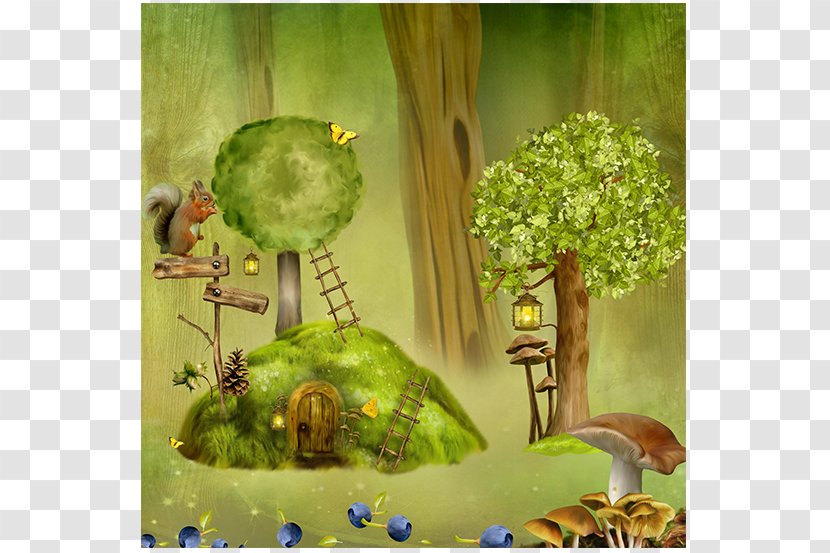 Green Forest - Paint - Forest,squirrel,Green Transparent PNG