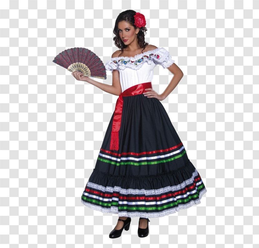 Mexican Cuisine Costume Dress Mexico Clothing - Fancy Transparent PNG