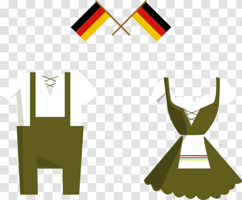 Germany Oktoberfest Illustration - Symbol - Vector German Flag And Bartender Apparel Transparent PNG