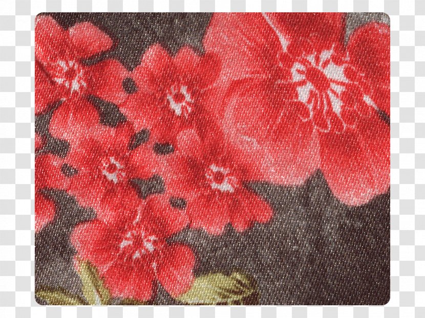 Azalea Floral Design Mallows Textile - Red Silk Cloth Transparent PNG