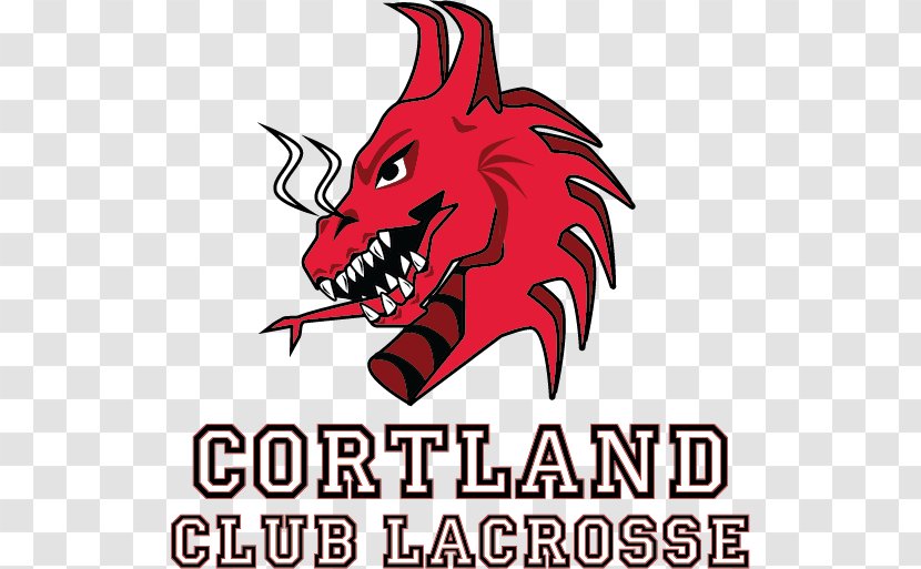 Cortland Red Dragons Football State University Of New York College At Logo Stony Brook - Brand - Four Gentlemen Transparent PNG