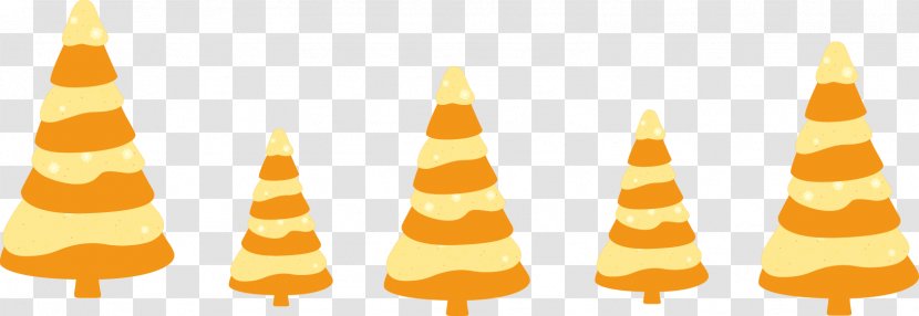 Cone Food - Orange - Yellow Christmas Tree Transparent PNG
