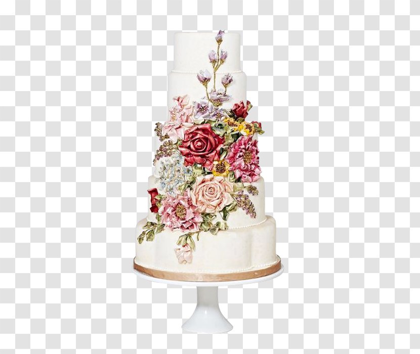 Wedding Cake Chocolate Icing Torte Birthday - Royal - Peony Transparent PNG