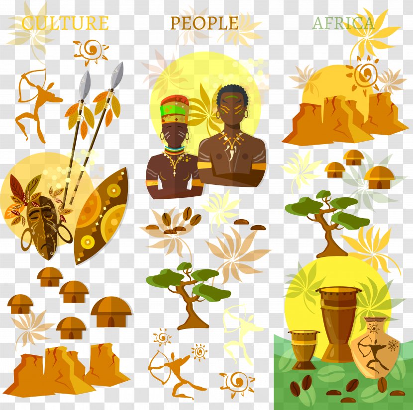 Africa Tradition Culture Maasai People - Plant - Travel Material Element Transparent PNG