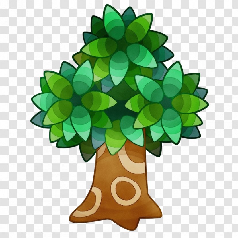 Green Leaf Tree Plant Symbol - Pine Flower Transparent PNG