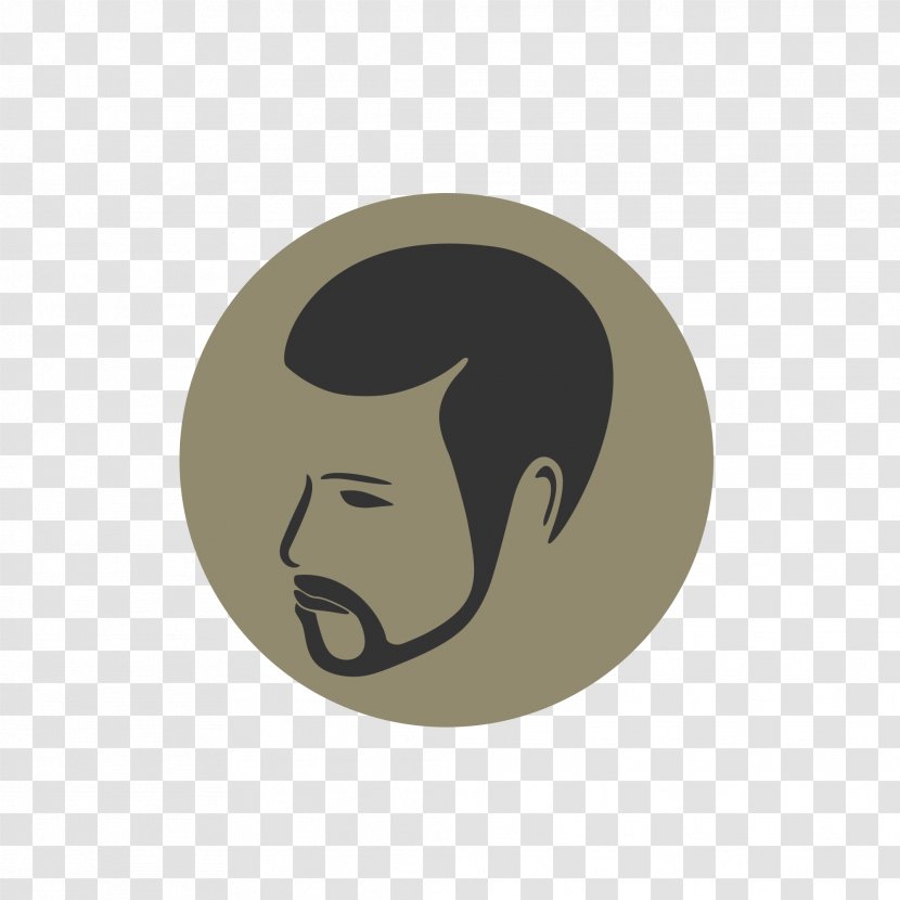 Man Logo Face Font - Beard Transparent PNG
