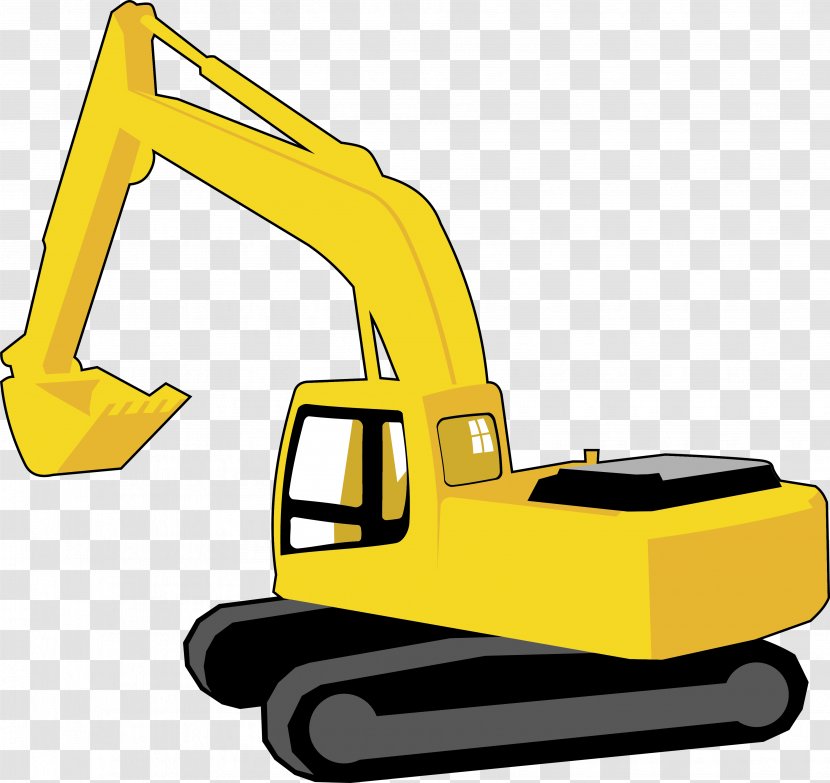 Excavator Graphic Arts Clip Art - Vector Transparent PNG