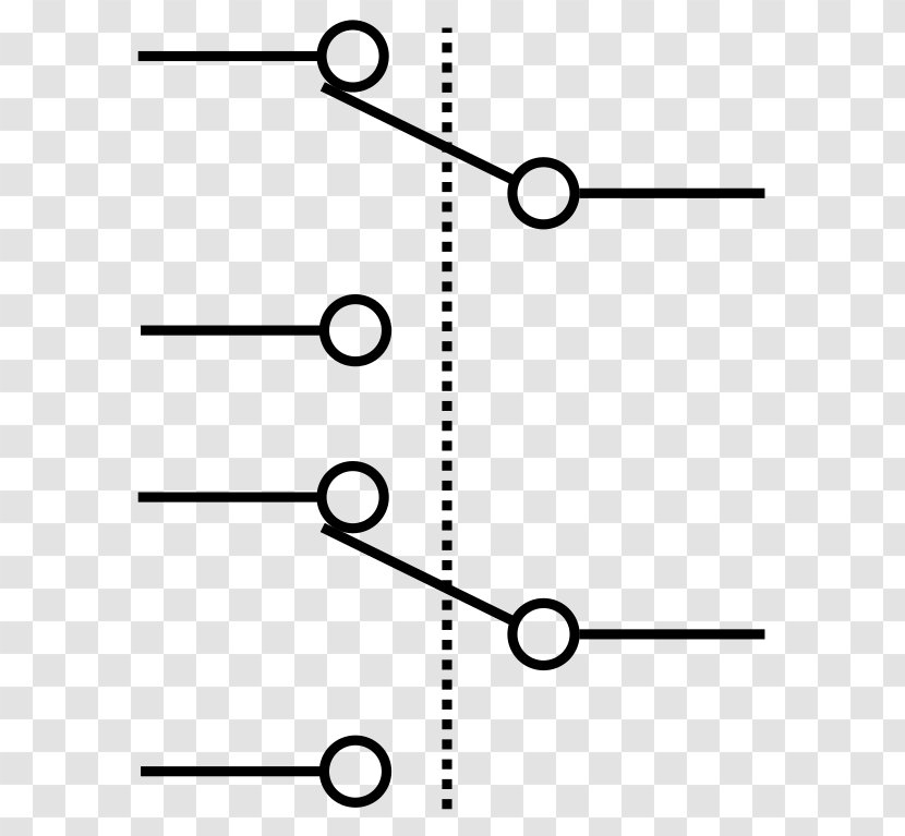 Electronic Symbol Electrical Switches Wiring Diagram Changeover Switch - Silhouette Transparent PNG