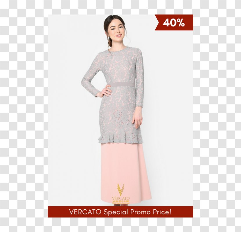 VERCATO Designer Muslimah Wear Gown Cocktail Dress Price - Neck Transparent PNG