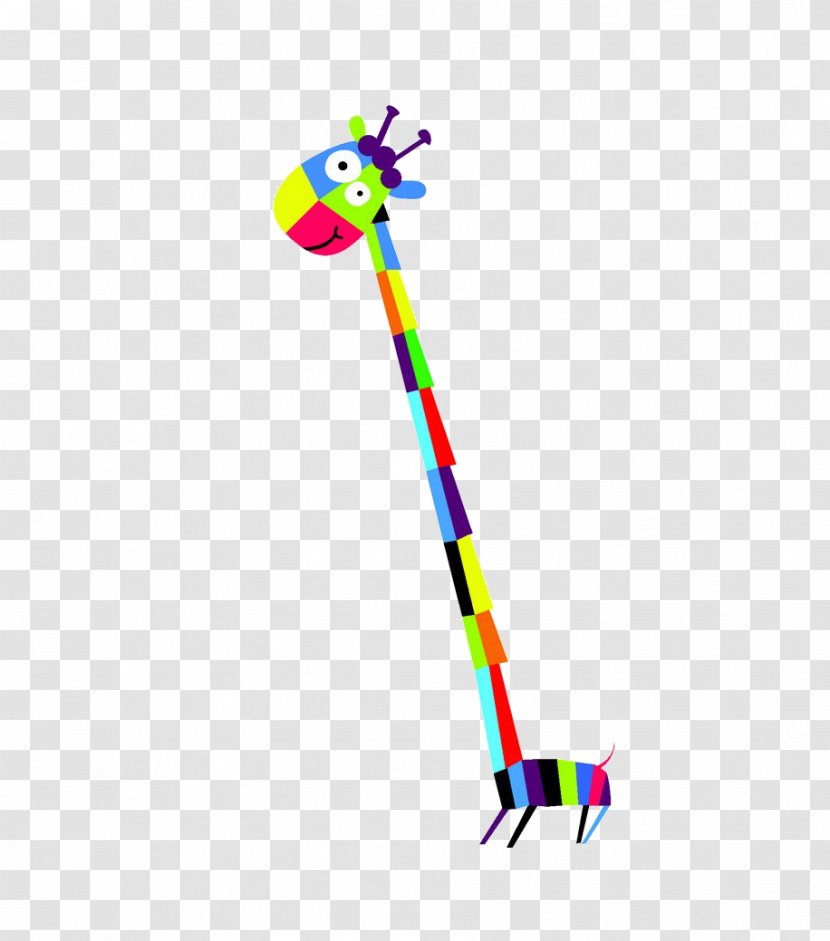 Giraffe Cartoon Animal Illustration - Color Transparent PNG