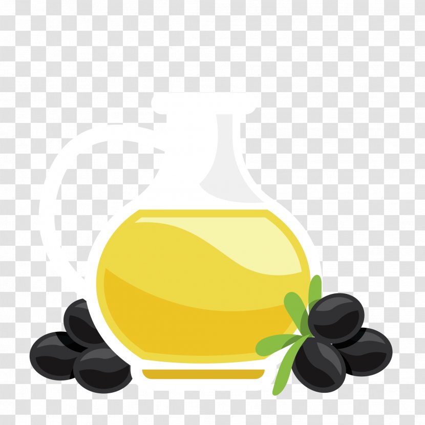 Italian Cuisine Tea Olive Oil - Yellow Banner Transparent PNG