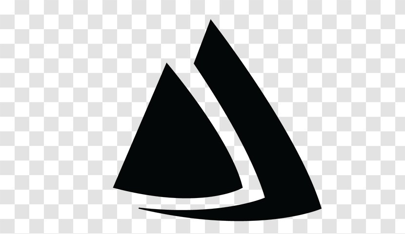 Triangle - White - Black And Transparent PNG