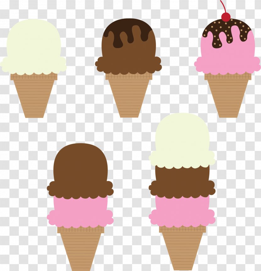 Neapolitan Ice Cream Cones Chocolate - Flavors Transparent PNG