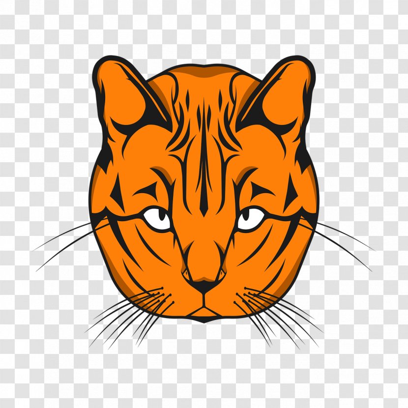 Whiskers Cat Tiger Clip Art - Symbol Transparent PNG