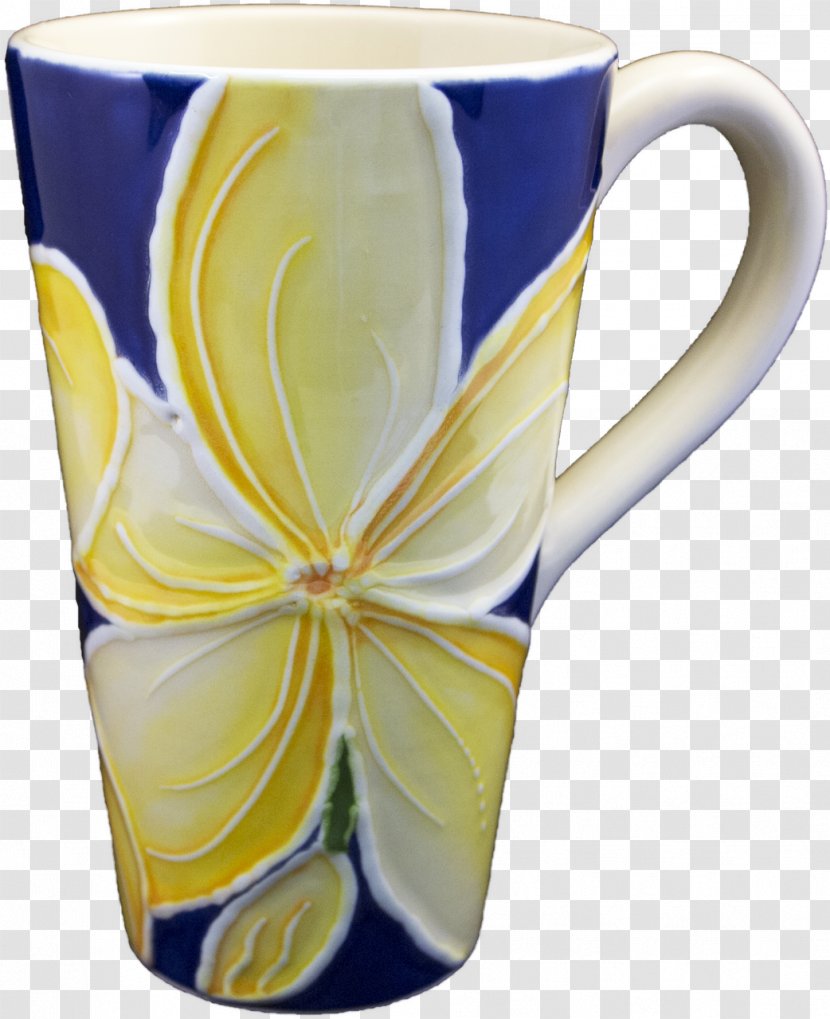 Coffee Cup Mug Tableware Vase - Plumeria Transparent PNG