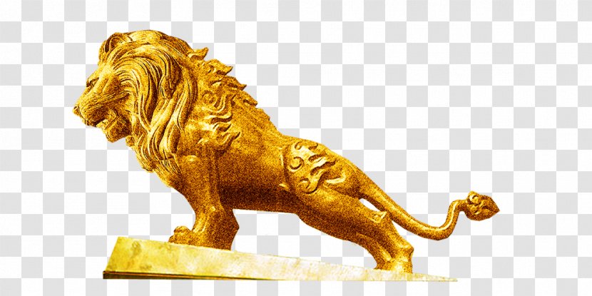 Lion Download Gold - Dots Per Inch - Statue Transparent PNG