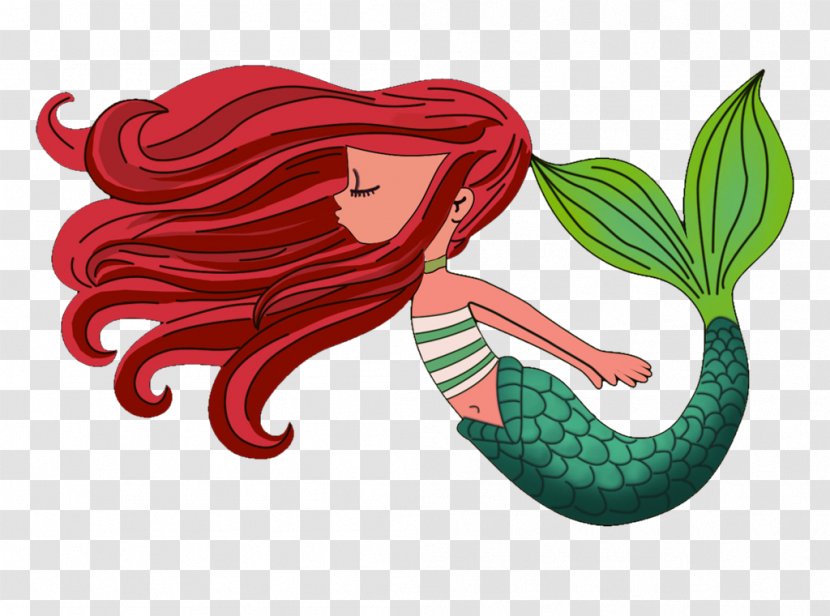 Mermaid Cartoon Drawing - Plant - Pictures Transparent PNG