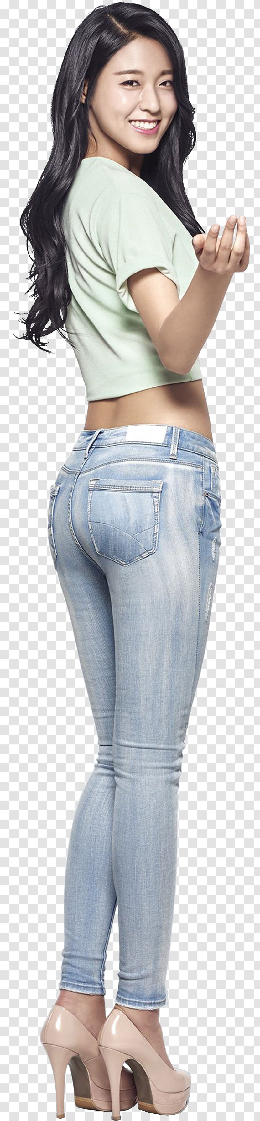 Seolhyun Slim-fit Pants Female Jeans Denim - Frame Transparent PNG