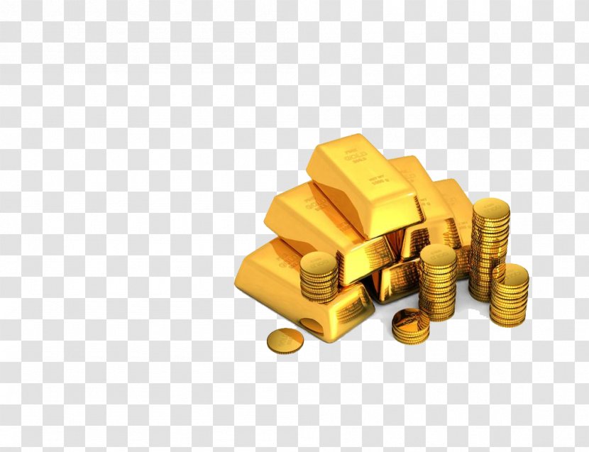 Gold As An Investment Bullion Bar Metal - Cartoon Coin Transparent PNG
