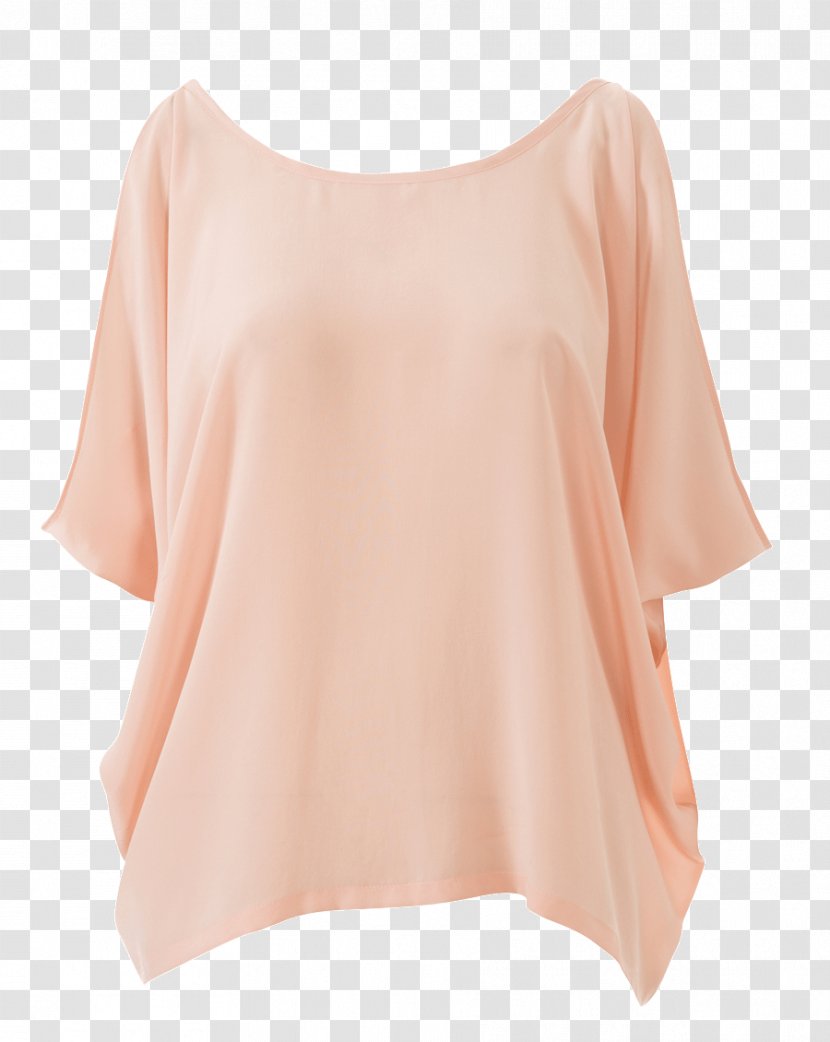 Sleeve Shoulder Blouse Peach - Hairstyle Card Transparent PNG