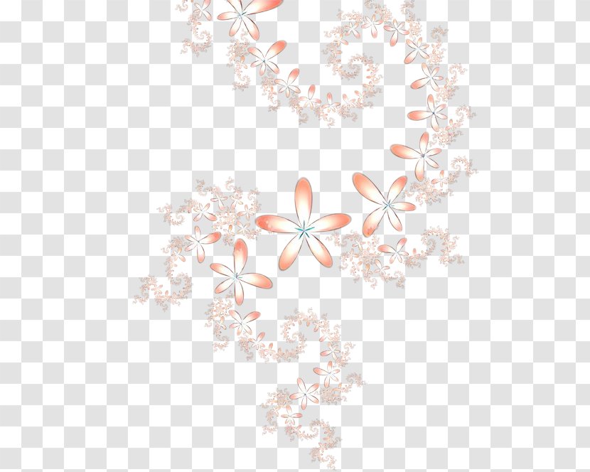 Floral Design - Peach - Pedicel Ornament Transparent PNG