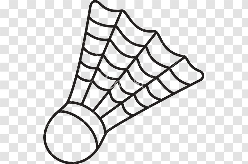 Spider Web Coloring Book Drawing - Black And White - Shuttlecock Transparent PNG