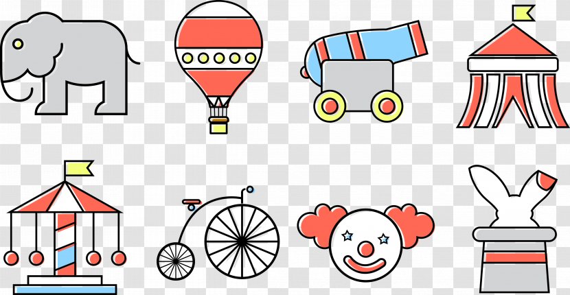 Circus Clip Art - Illustrator - Vector Creative Transparent PNG