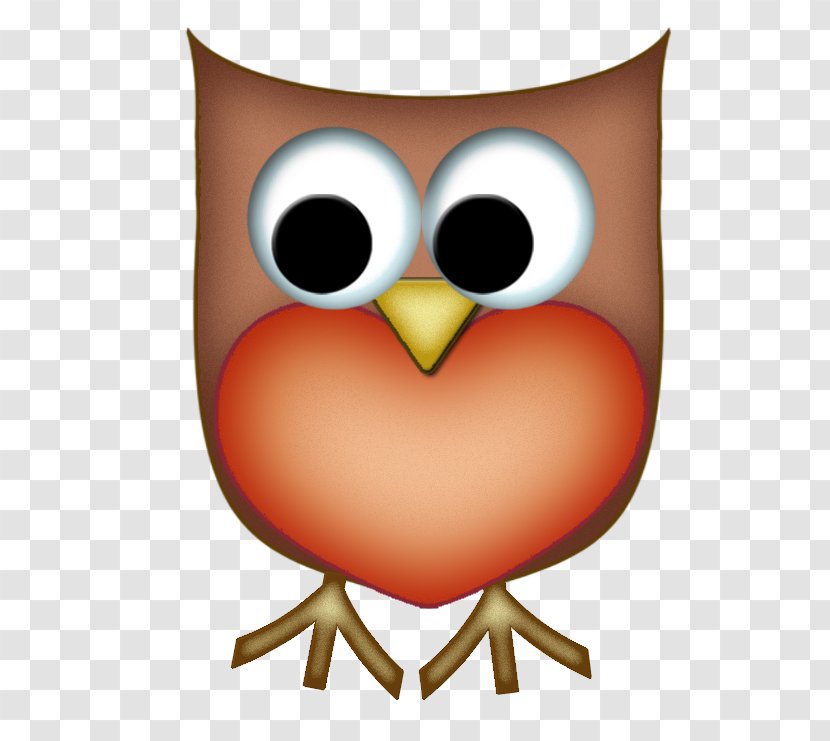 Owl Illustration Clip Art Heart Beak - Silhouette - Amplia Transparent PNG