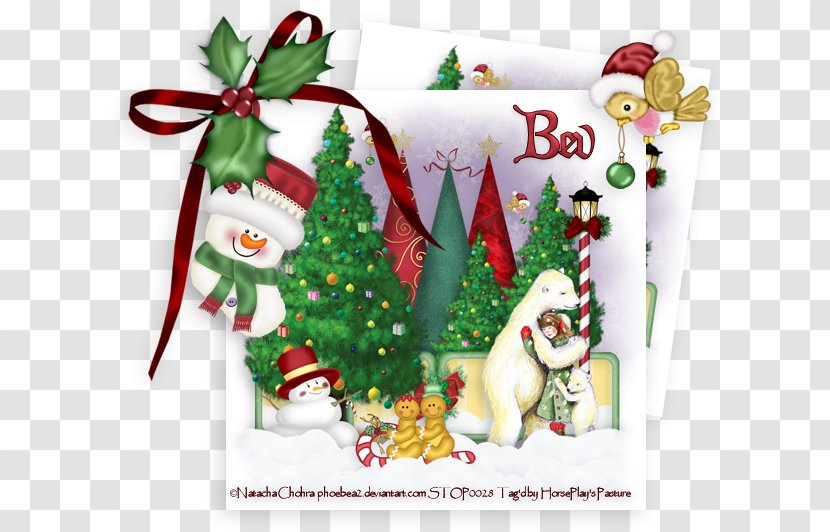 Christmas Ornament Tree Reindeer Greeting & Note Cards - Holiday Transparent PNG