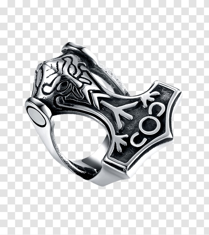 Ring Stainless Steel Jewellery Silver - Titanium - Gothic Architecture Transparent PNG