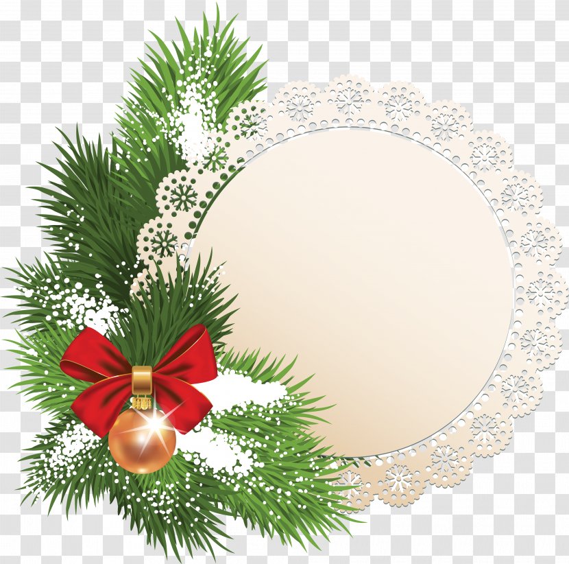 Santa Claus Christmas Decoration Ornament Card - Evergreen - Creative Transparent PNG