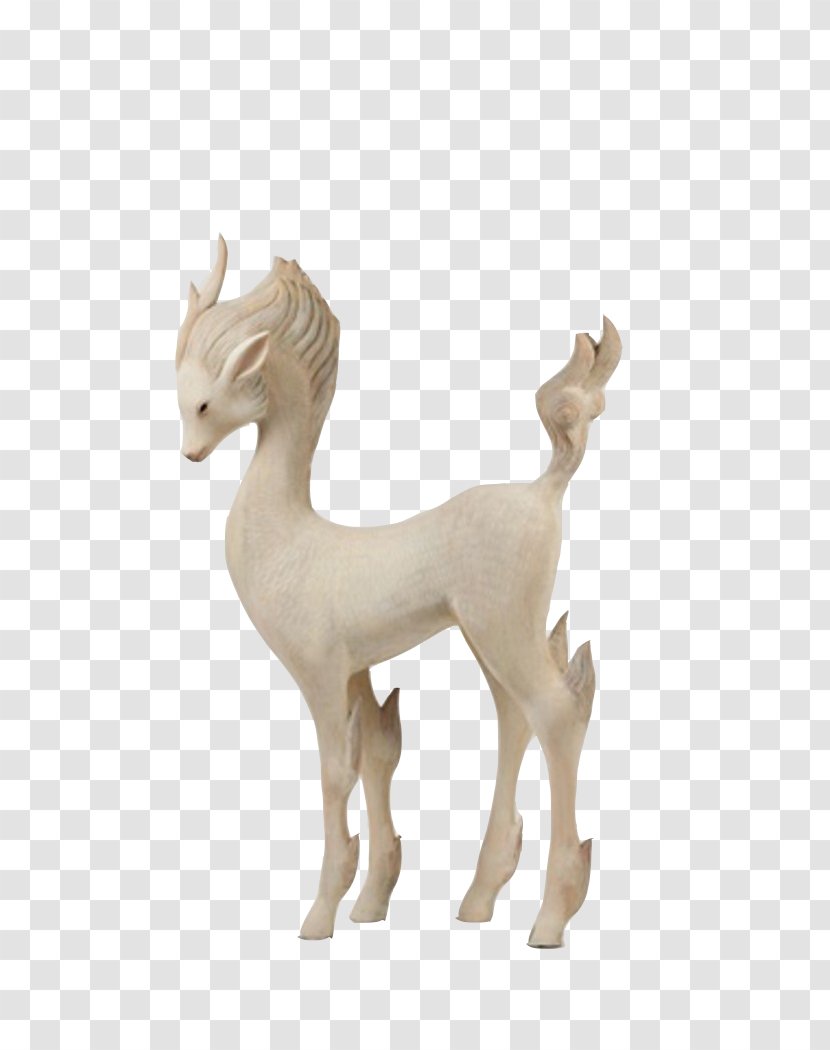 Sculpture Work Of Art Animal Sculptor Deer - Figurine - Wood Carving Unicorn Transparent PNG