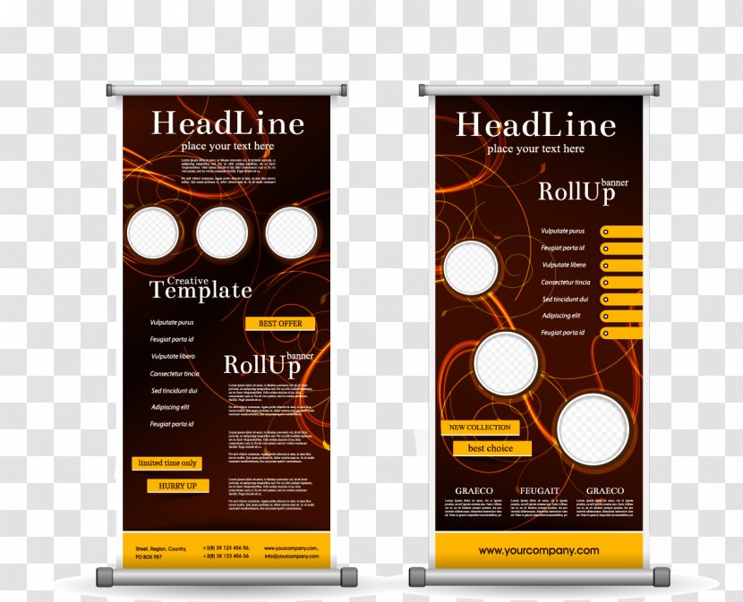 Web Banner Circle Poster - Roll Transparent PNG