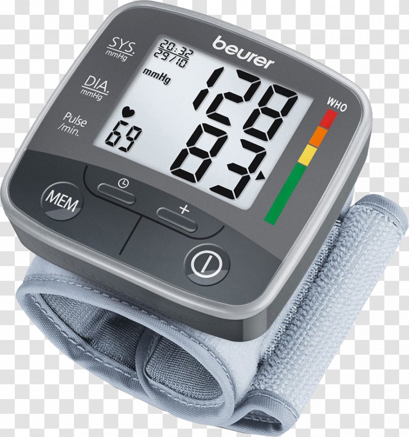 Sphygmomanometer Blood Pressure Wrist Heart Arrhythmia Health Care - Rate Transparent PNG