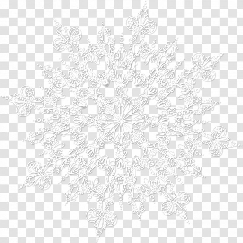 Monochrome Photography Visual Arts Pattern - Snowflakes Transparent PNG