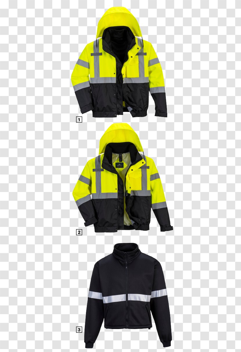 High-visibility Clothing Jacket Sleeve T-shirt Portwest - Heavy Bomber Transparent PNG