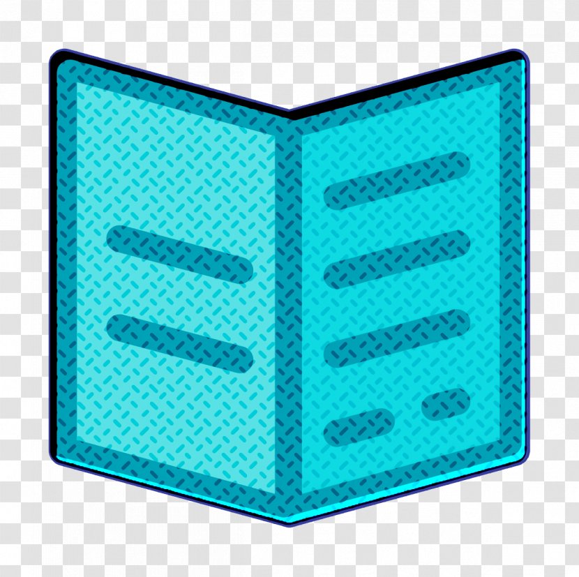 Brochure Icon Document Menu - Note - Electric Blue Teal Transparent PNG