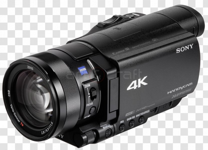 Camera Lens Video Cameras Sony Handycam FDR-AX100 Transparent PNG