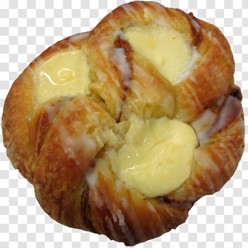Bun Danish Pastry Croissant Donuts Kolach - Viennoiserie Transparent PNG