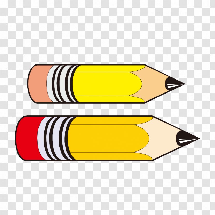 Pencil Clip Art - Brand - Yellow Pattern Transparent PNG