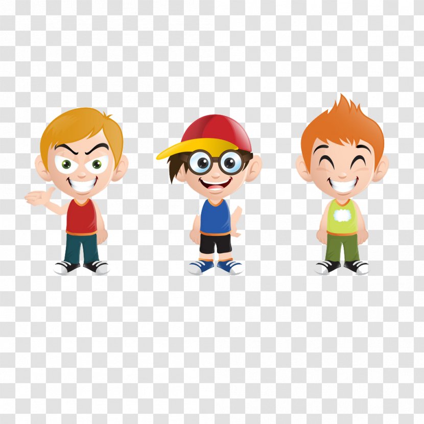 Child Cartoon Clip Art - Three Children Transparent PNG